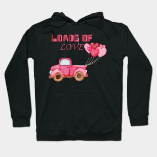 Loads Of Love Valentines Day Cute V-Day Tractor Boys Kids Hoodie